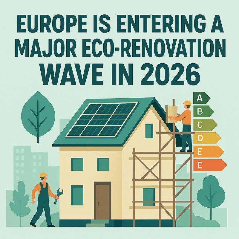 European homeowner reviewing renovation plans with euro budget documents on a table