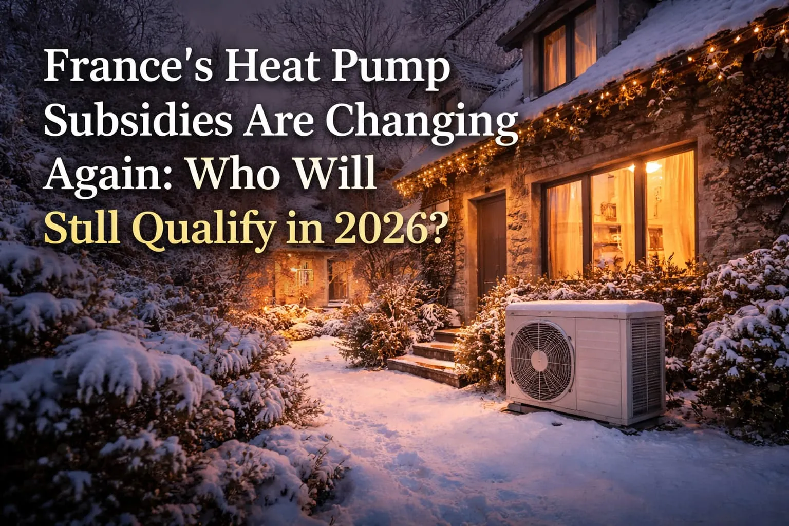 France's Heat Pump Subsidies Are Changing Again: Who Will Still Qualify in 2026?